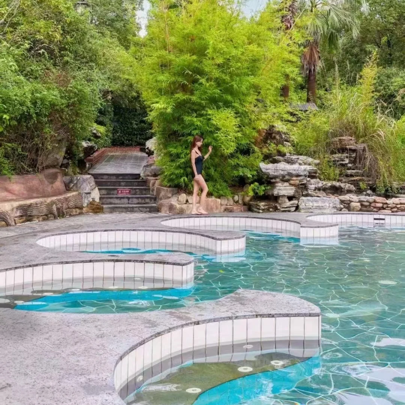 黄冈三里畈温泉别墅桃花源庭院私汤泡池一汤一院