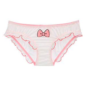 Six rabbit Japanese girl underwear with cotton bottom crotch without sweating, high slit small strawberry mid-waist briefs shorts