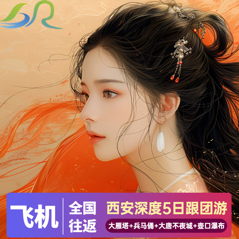 5天4晚西安跟团游黄帝陵壶口瀑布兵马俑华清池大唐不夜城华山鼓楼 - 定制游预订