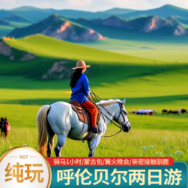 内蒙古旅游呼伦贝尔2天1晚跟团纯玩8人小团白桦林送骑马篝火晚会 - 定制游预订