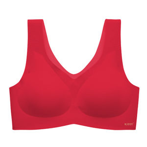 Kissy underwear female no steel ring bra, the year of the red suit, the year of the tiger, the thin model gathers the wedding bride bra