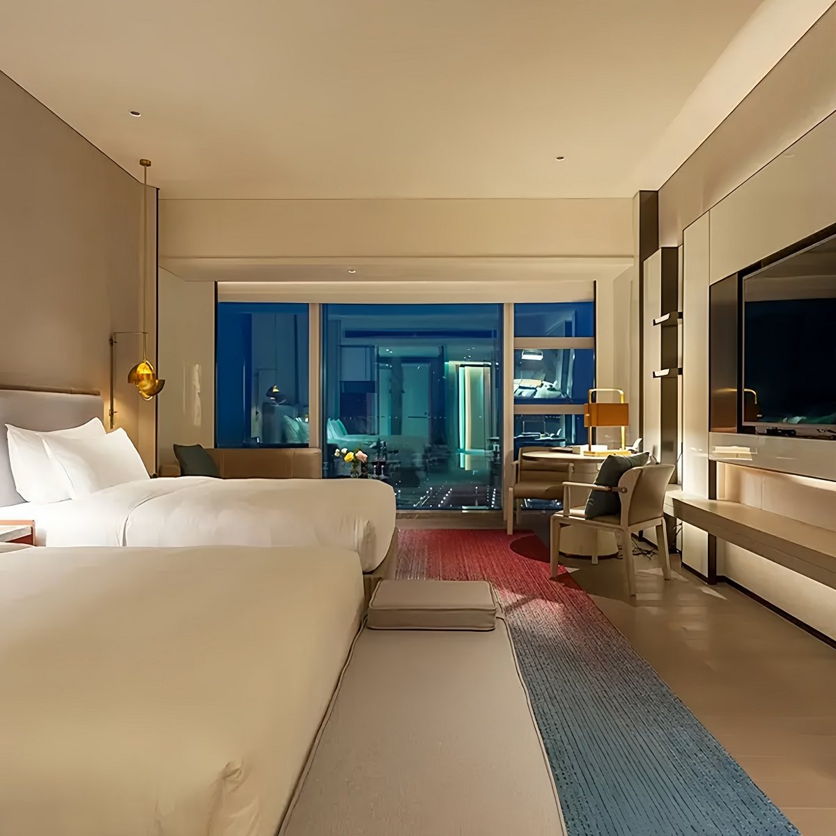 厦门天元酒店2天1晚丨商务海景双床房 双早丨鼓浪屿船票2张