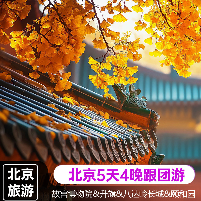 北京5天4晚跟团游天安门广场升旗仪式故宫博物院八达岭长城颐和园 - 定制游预订