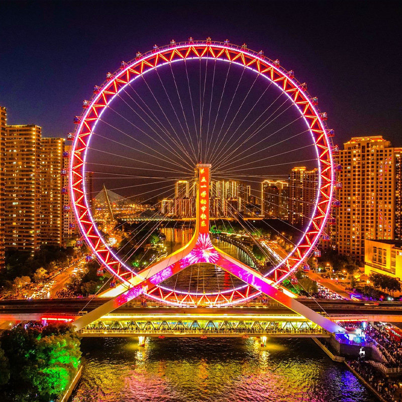 天津出发/天津之眼+张学良+瓷房子+五大道+海河+游船纯玩一日游