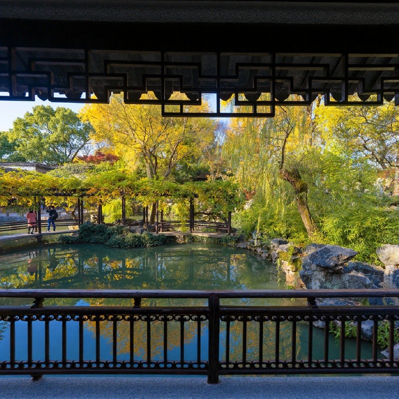 【乐享】金秋美景苏州姑苏老城新中式高端酒店雅庭双床房2天1夜+留园+狮子林