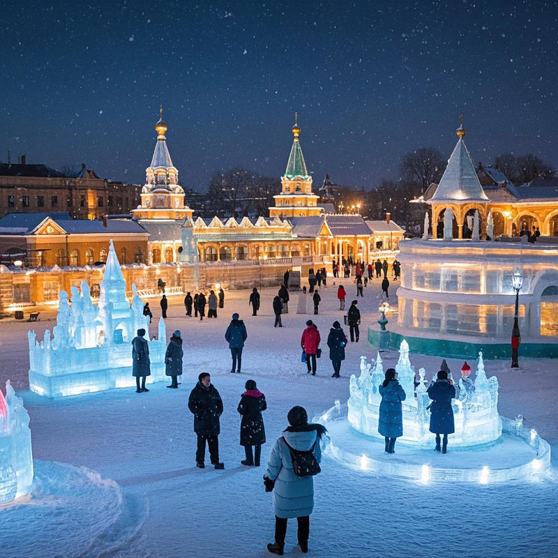 黑龙江哈尔滨1-10天雪乡冰雪大世界哈尔滨威斯汀亚朵东北酸菜马迭尔冰棍哈尔滨红肠套餐