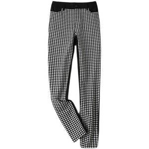 M2 women's clothing brand discount pencil pants for women's spring and summer stretch plaid trousers fashionable large size mid-waist straight-leg casual pants
