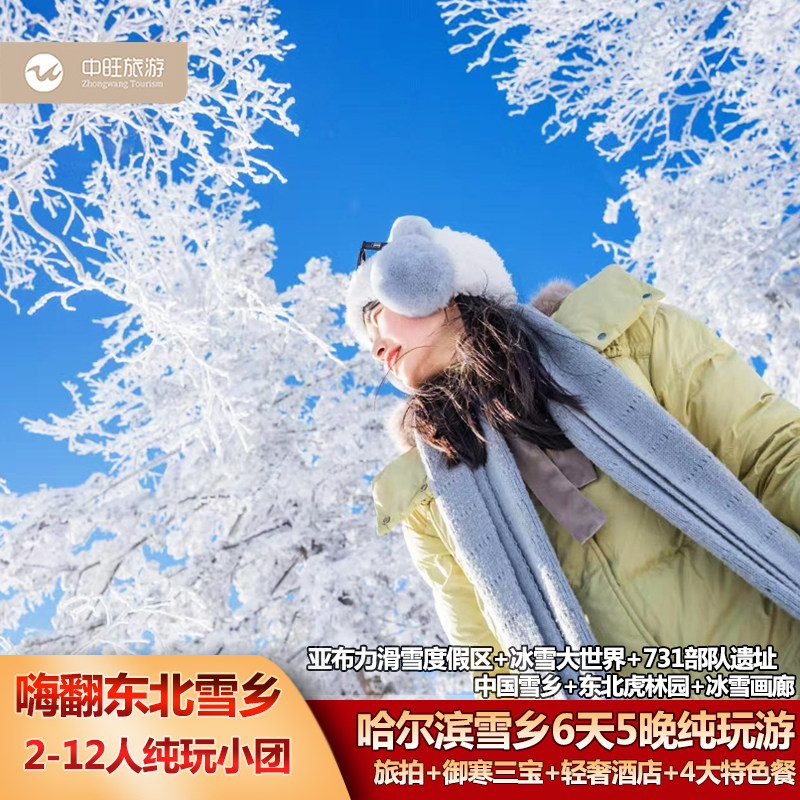 雪乡旅游12人小团哈尔滨跟团游6天5晚亚布力滑雪东北虎园林亲子游 - 定制游预订