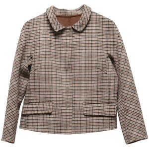 
G18Q-005 [Day and Day] High-end Retro Literary Small Lapel Short Woolen Plaid Jacket
