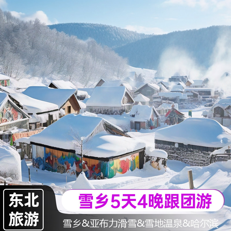 哈尔滨雪乡亚布力滑雪高山缆车雪地温泉中央大街5天4晚跟团旅游 - 定制游预订