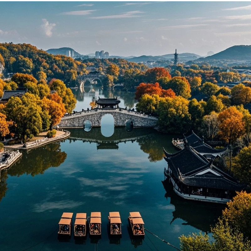 【五钻】绍兴开元名都大酒店3天2晚含双早+自助晚餐+沈园+东湖+柯岩含画舰船1次+乌篷船