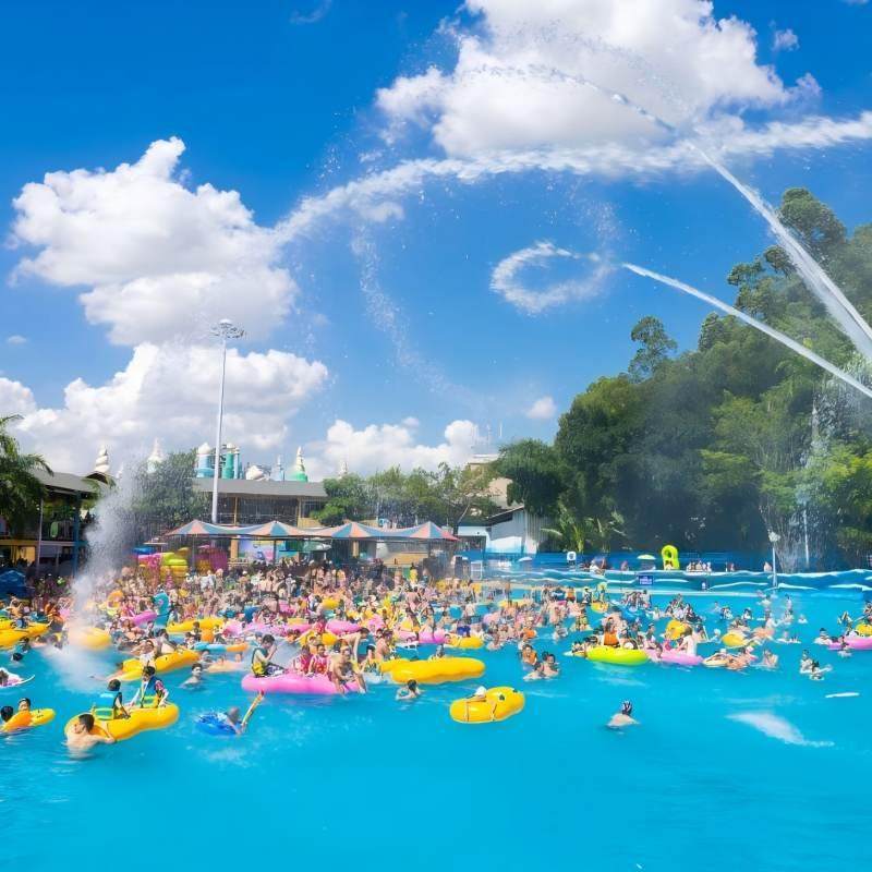 东莞隐贤山庄酒店 高级双床房2天1晚+水上乐园门票