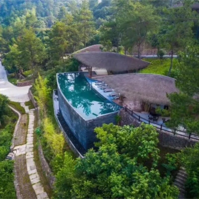 【周末不加价/别墅】安吉·君澜老庄山居汤泉度假酒店+双早+汤泉+汉服+旅拍+乌篷船