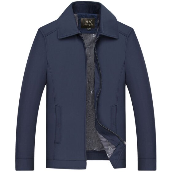 Dad's coat in spring and autumn middle -aged men's casual jacket 60 Middle -aged and elderly men 70 -year -old men's buttons