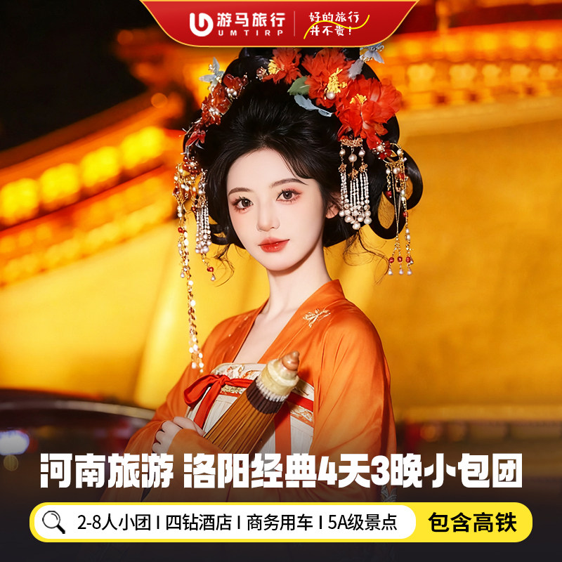 8人纯玩小团 含高铁河南旅游洛阳老君龙门石窟白马寺4天3晚跟团游 - 定制游预订