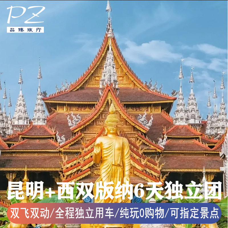 6天纯玩私家团|云南旅游昆明西双版纳原始森林公园总佛寺双飞双动 - 定制游预订