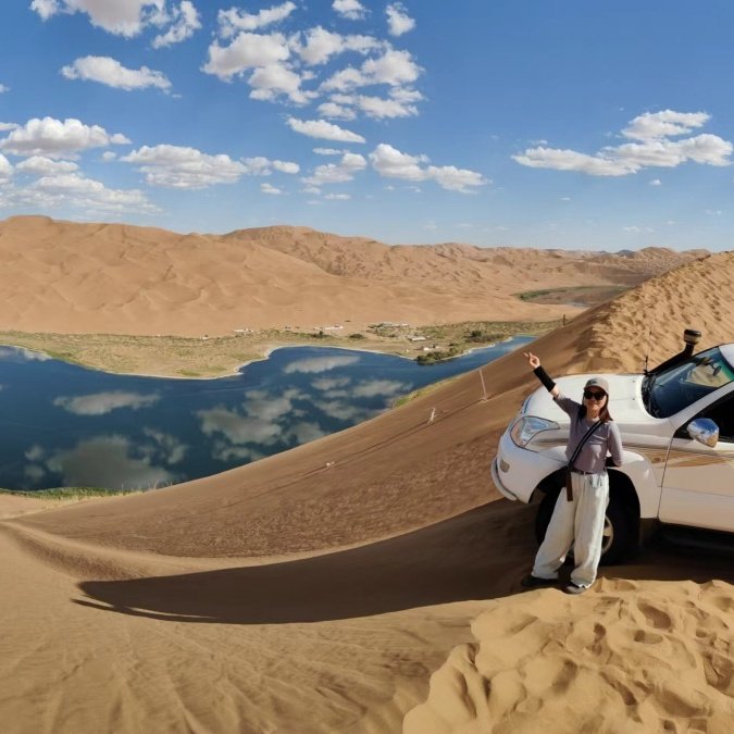小团巴丹吉林沙漠全景穿越6天达格图粉色湖黄河石林平山湖户外行 - 定制游预订