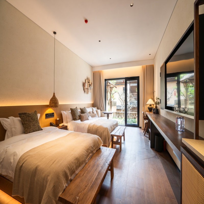 望仙谷仰仙村 漱玉大/双床房+1间1晚+门票2张+双早