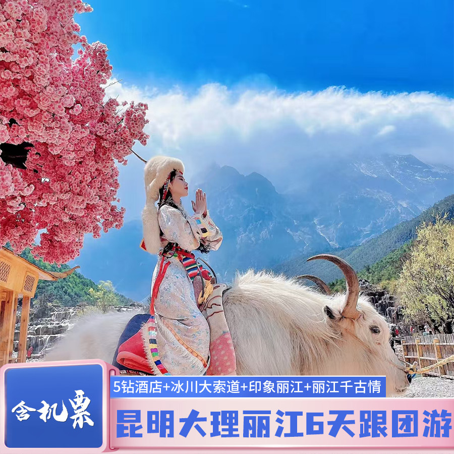 【含机票】昆明大理丽江6天5晚跟团游云南5钻游艇双表演大索道 - 定制游预订