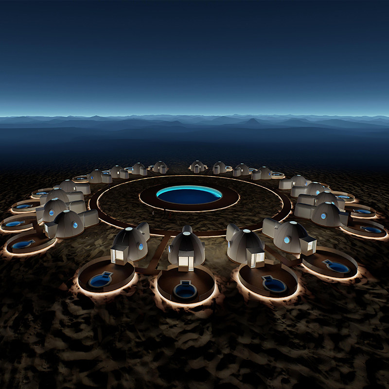 【沙海观星】沙漠星星酒店沙景房/七号星空莲花帐篷/火星基地未来舱2天1晚含双人早晚餐