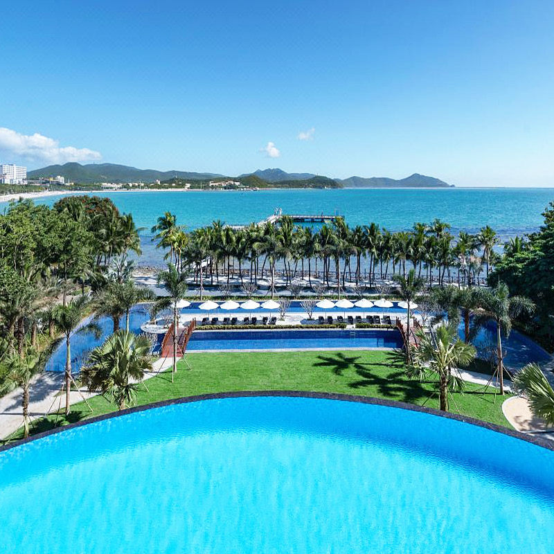 闪促】新晋网红三亚大东海君吉海景酒店海景家庭3天2晚无边泳池