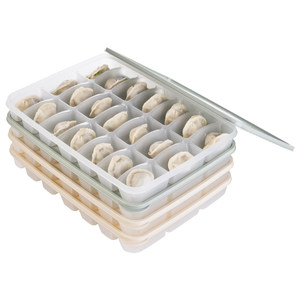Lexiele Duck Dumplings Frozen Dumplings Multi -layer Furniture -grade Frozen Box Sub -refrigerator Kitchen Storing Frozen Box
