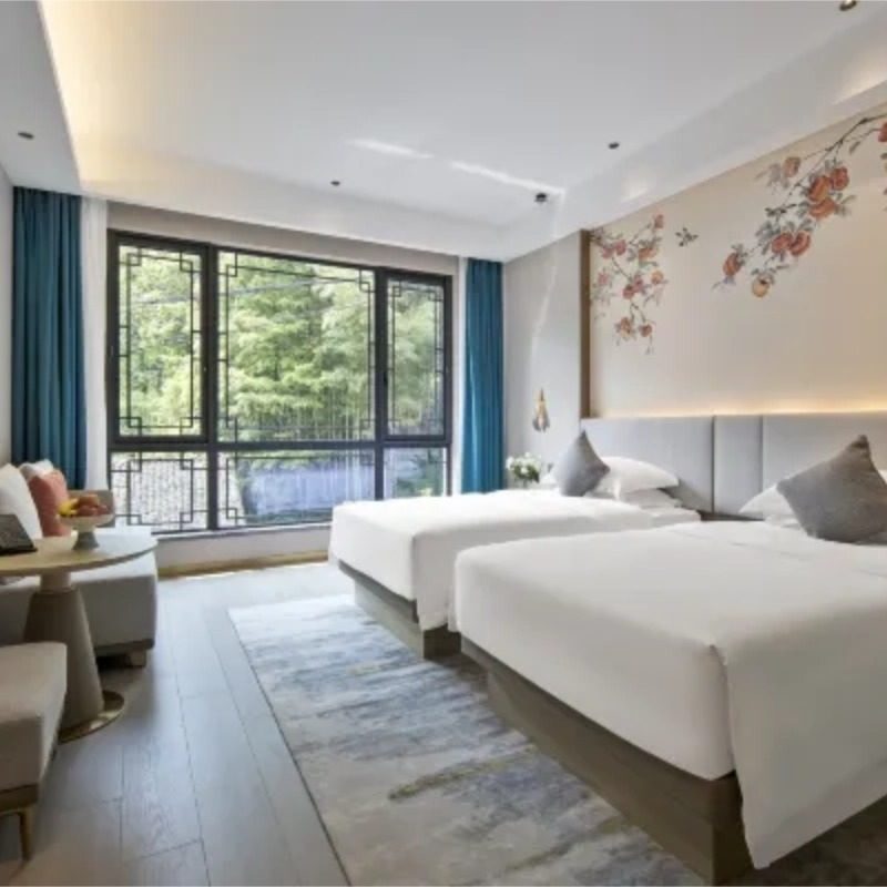 【周末元旦不加价】安吉悠然谷汤泉度假酒店+双早+正餐(可选)+围炉煮茶+茶野汤泉