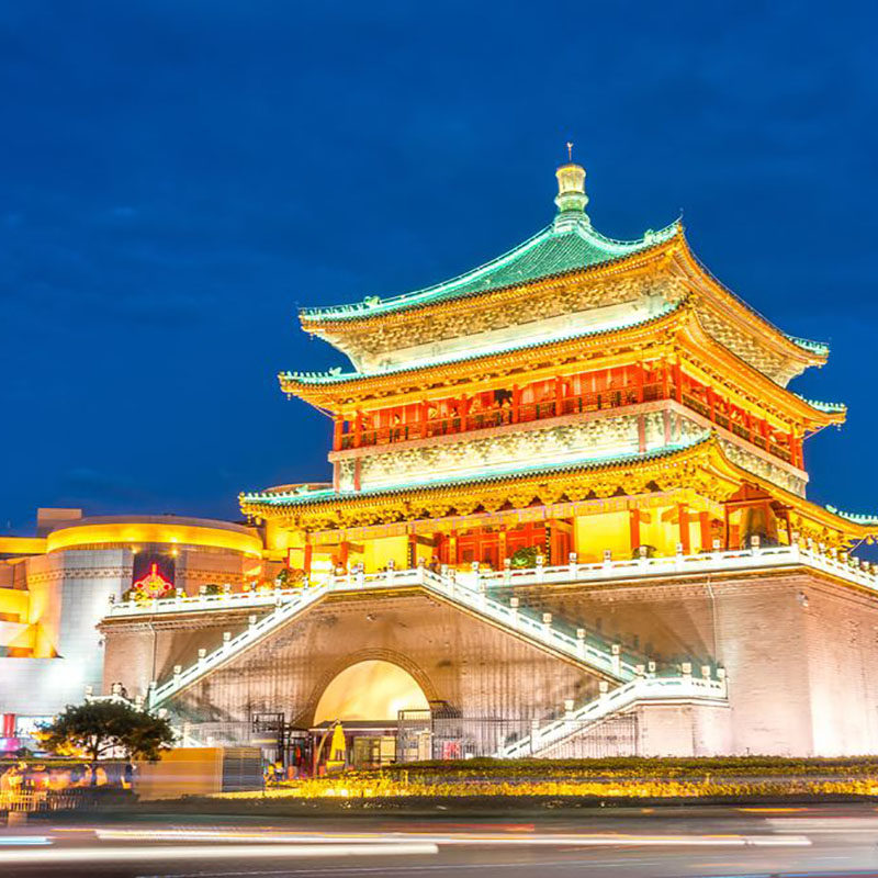 全国直飞西安自由行5天4晚机票酒店专车接送机兵马俑钟楼华山旅游