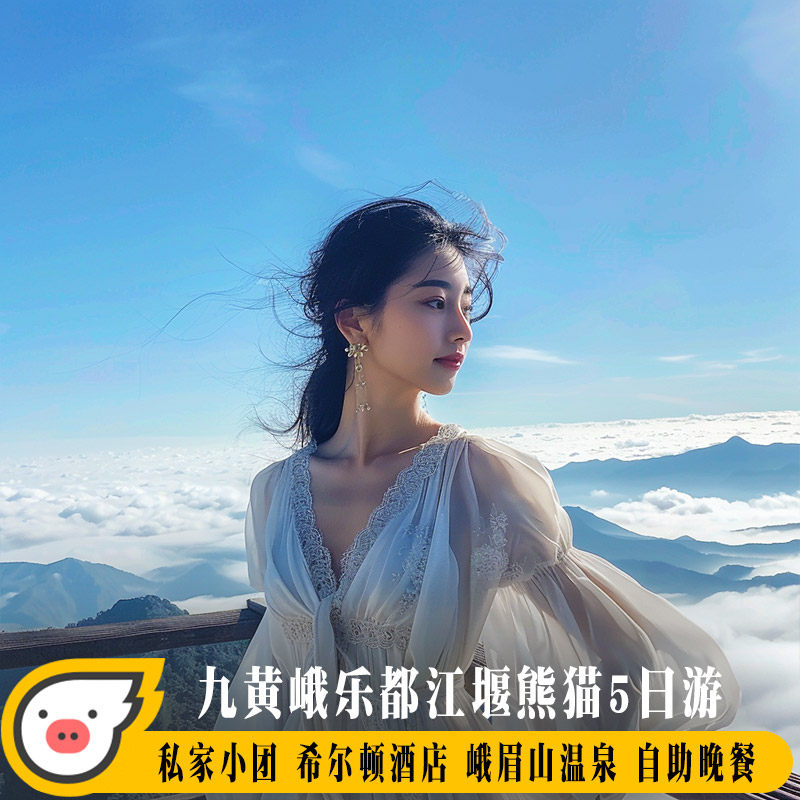 成都到九寨沟纯玩游峨眉山乐山5天4晚五星希尔顿私家小团vip2-6人 - 定制游预订