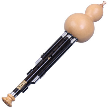 Blue Peacock natural ebony tube nine holes F key cucurbit silk