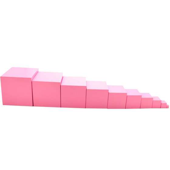 
Montessori early education sensory pink tower teaching aids children Montessori family kindergarten geometric building blocks wooden toys