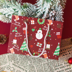 Christmas Gift Bag Cartoon Tote Gift Bag Scarf Gloves Wrapping Paper Bag Hand-Held Bag Clothing Gift Bag