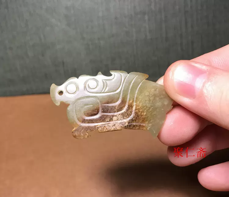 古玉老玉收藏和田玉老物件明清老玉清代老和田玉鹿乳奉亲白玉牌子