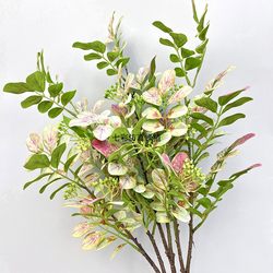 Highly Realistic Green Plant Single Branch, Light Luxury Snowflake Tree, Glued with a Realistic Feel, Fake Leaves for Indoor Landscaping, Flower Arrangement Decoration, Fake Branches