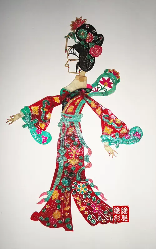 孤独皇后同款绘影皮影戏道具人物嫦娥美人妖精正旦带操作杆