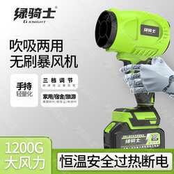 Green Knight Genuine 1200g Dual-Use Pure Copper Brushless Blower for Car Washing, Dust Removal, Multi-Purpose Blower