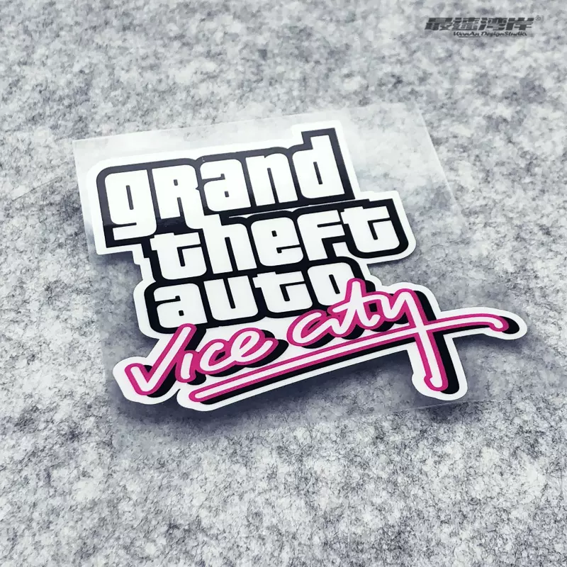 最速湾岸车贴彩色反光车贴游戏迷gta爱好者vice罪恶都市