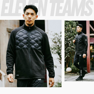 
Little Li Zi's authentic Eleventeams football training warm down jacket long-sleeved half-velvet jacket adult