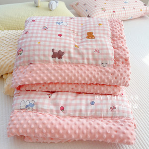 
Beanie Blanket Class A pure cotton double-layer yarn spring, autumn and winter Beanie Velvet comfort blanket thickened quilted sofa cover blanket