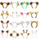 Cute cartoon stuffed animal headband pony cat headband rabbit monkey lion tiger headdress funny hair card
