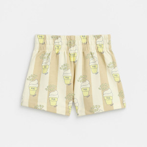 
Australian S* original tail baby boy pure cotton terry shorts full printed striped five-point pants baby boy elastic waist loose casual pants