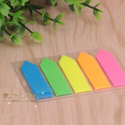 Creative Sticky Notes with Arrow Shapes, Fluorescent Indicator Labels, Notice Stickers, Sticky Notes, Tearable Classification Index Strips