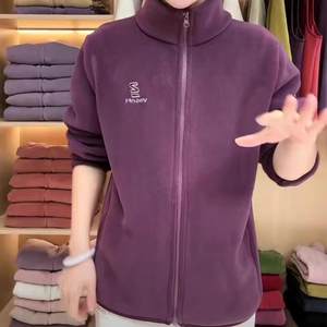 
Middle-aged and elderly women's clothing mothers in autumn and winter new Ou fleece jacket loose thickened fashionable casual warm fleece top