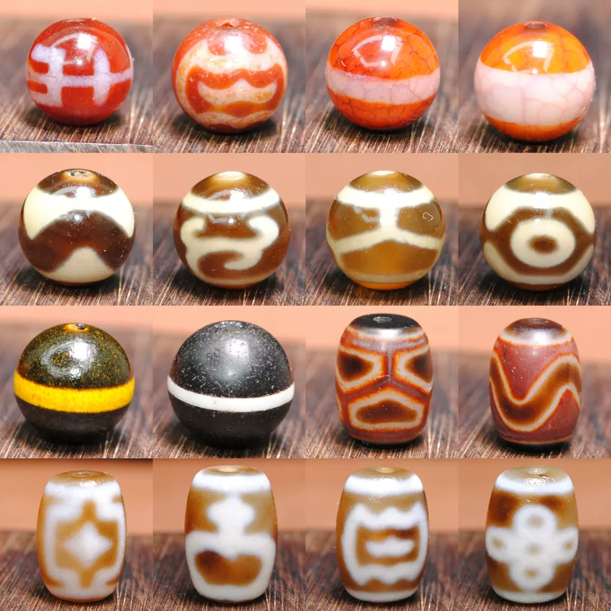 マニア　至純瑪瑙 馬蹄紋 水紋虎牙天珠150 天然真品至纯风化马蹄纹玛瑙玉髓三眼莲花菩提虎牙天珠手链项链