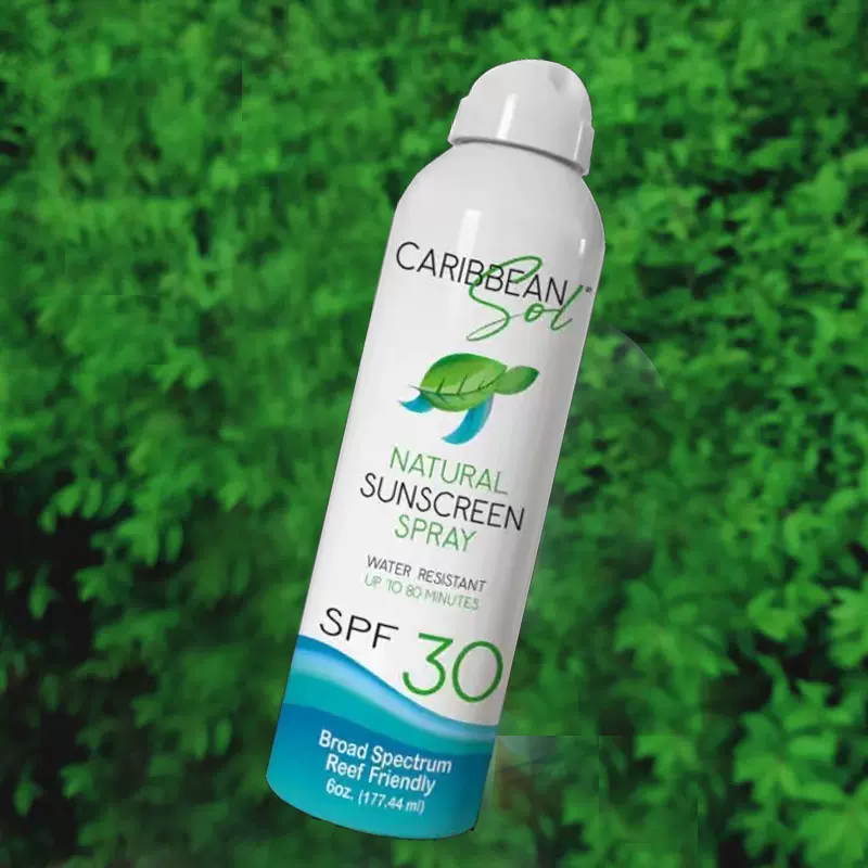 caribbean sol卡雷小子物理防晒乳喷雾spf30/spf50倍轻薄滋润不假