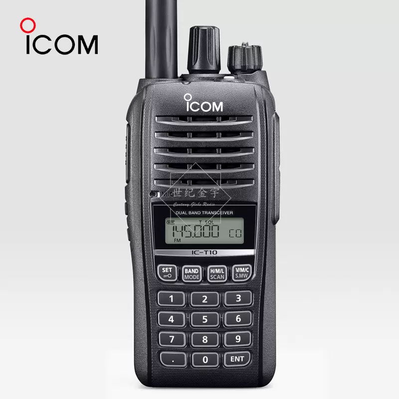 ICOM艾可慕IC-T10 VHF/UHF双频户外模拟防水手持对讲机手台可写频-Taobao