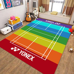 Indoor badminton court pattern living room bedroom home game sports decorative floor mat water-absorbent anti-slip loop pile carpet