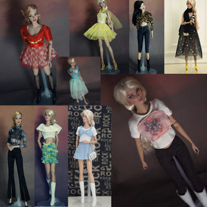 Multi -joint doll clothes, clothes, skirt, casual dress suitable for doll clothes 30cm doll wear three waves