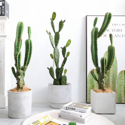 Artificial Cactus Potted Plants, Tropical Succulents, Fake Cactus Columns, Indoor Shop Window Display, Scenery Creation, and Decoration
