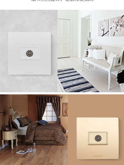 Stsben 86タイプ 壁埋め込み型 SDIビデオパネルソケット - ホワイト